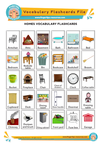 Homes Vocabulary Flashcards