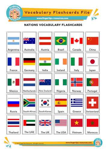 Nations Vocabulary Flashcards
