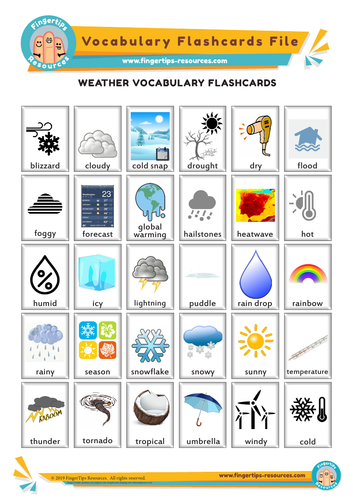 Weather & Climate Vocabulary Flashcards