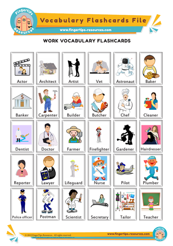 Work & Jobs Vocabulary Flashcards