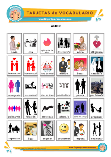 Amor y Romance - Vocabulary Flashcards