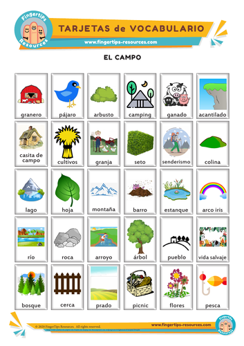 el Campo - Vocabulary Flashcards