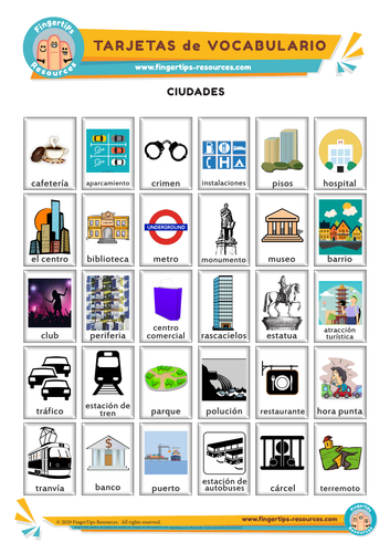Ciudades - Vocabulary Flashcards