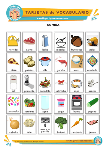 Comida - Vocabulary Flashcards