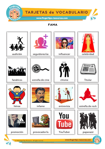 Fama - Vocabulary Flashcards