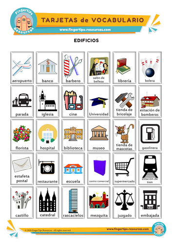 Edificios  - Vocabulary Flashcards