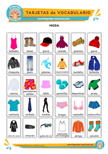 Moda - Vocabulary Flashcards