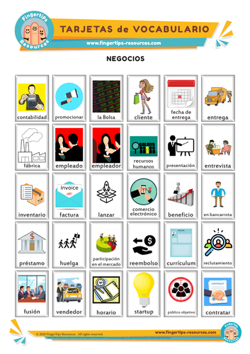 Negocios - Vocabulary Flashcards