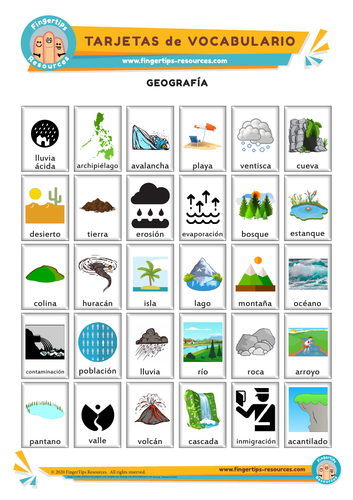 Geografía - Vocabulary Flashcards