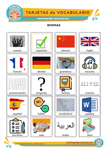 Idiomas - Vocabulary Flashcards