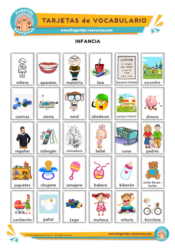Infancia - Vocabulary Flashcards