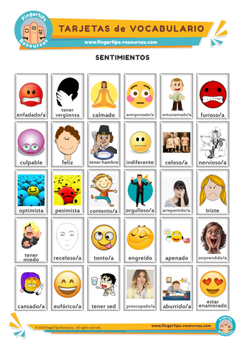 Sentimientos - Vocabulary Flashcards