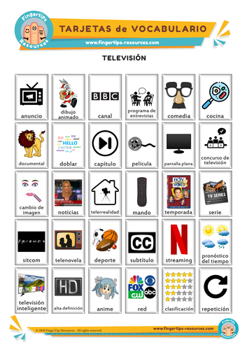 Televisión - Vocabulary Flashcards