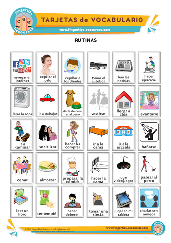 50 x Spanish Vocab Flashcards Bundle | Teaching Resources