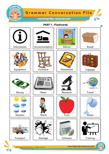 UNCOUNTABLE NOUNS - Grammar Speaking