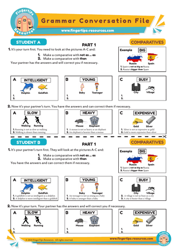 COMPARATIVES - Grammar Speaking