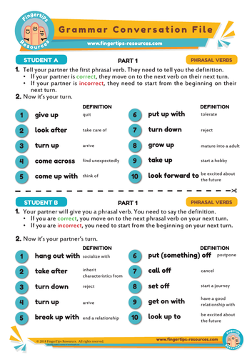 PHRASAL VERBS - Grammar Speaking