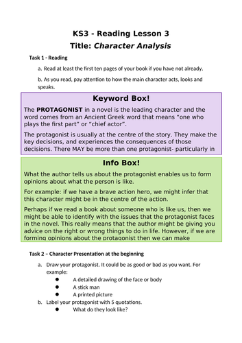 Home Learning KS3 English - Lesson 3