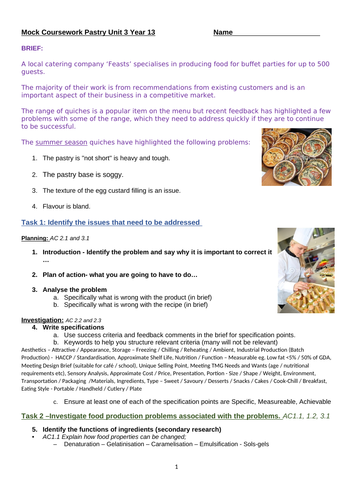 Unit 3 - Level 3 Food Mock Unit ideas. Quiches. | Teaching Resources
