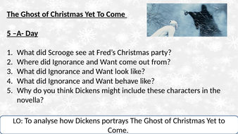 The Ghost of Christmas Yet to Come - Analysis Lesson | Teaching Resources