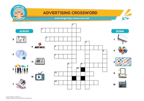 Advertising Vocabulary Crossword