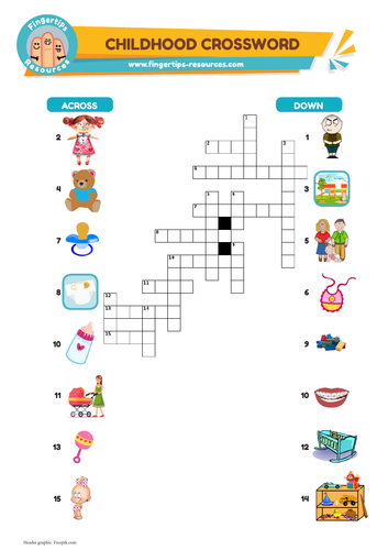 Childhood Vocabulary Crossword