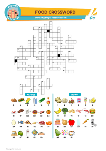 Food & Drink Vocabulary Crossword