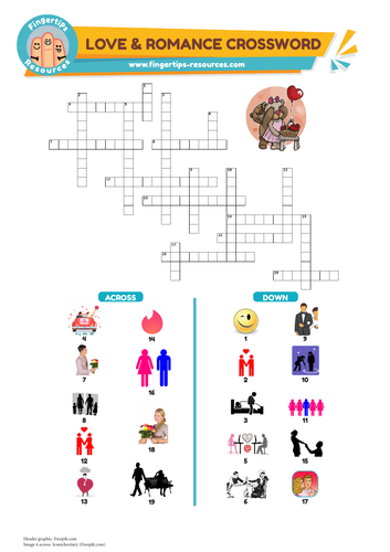 Love & Romance Vocabulary Crossword