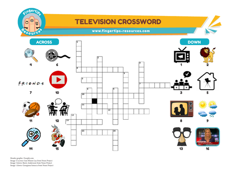 Television Vocabulary Crossword