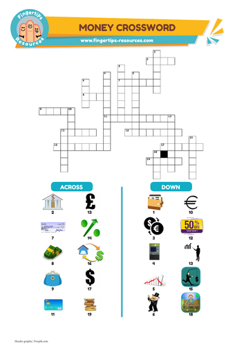 Money & Finance Vocabulary Crossword