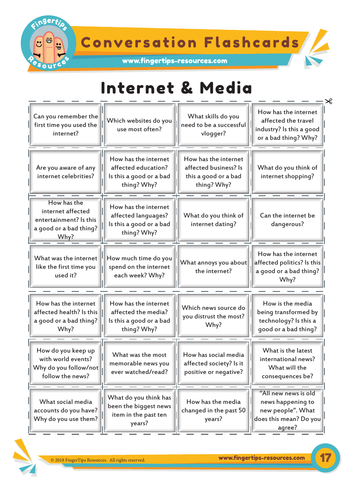 Internet & Media - Conversation Flashcards