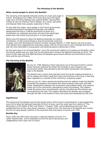 KS3 - French Revolution- 14 Lessons- SOW | Teaching Resources