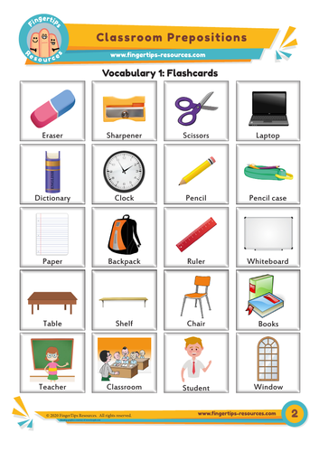 Classroom Vocabulary Flashcards