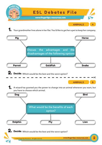 Animals - Debate Activity