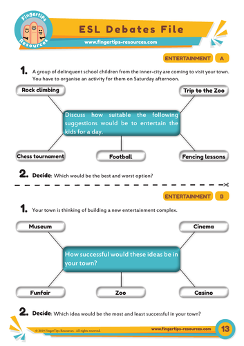 Entertainment - Debate Activity