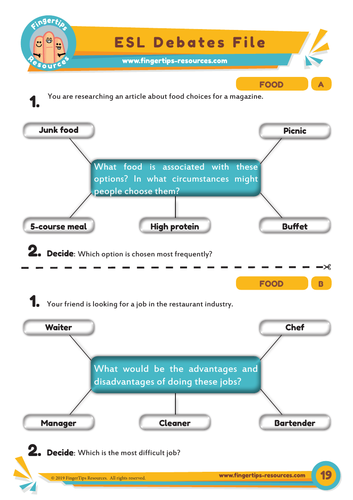 Food - Debate Activity