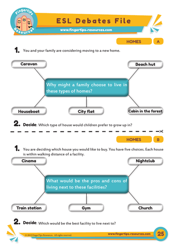 Homes & Furniture - Debate Activity