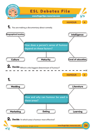 Humour & Jokes - Debate Activity