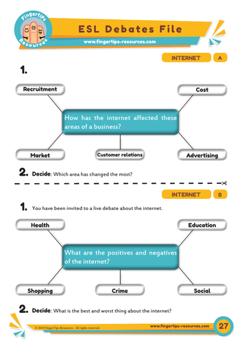 Internet & Social Media - Debate Activity