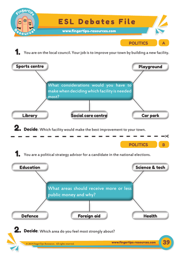 Politics & Government - Debate Activity