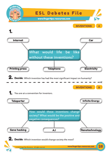 Inventions - Debate Activity