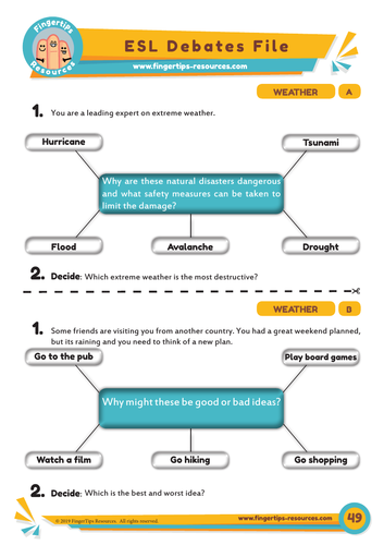 Weather & Climate - Debate Activity