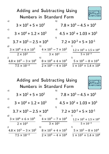 increasingly-difficult-questions-adding-and-subtracting-numbers-in-standard-form-teaching