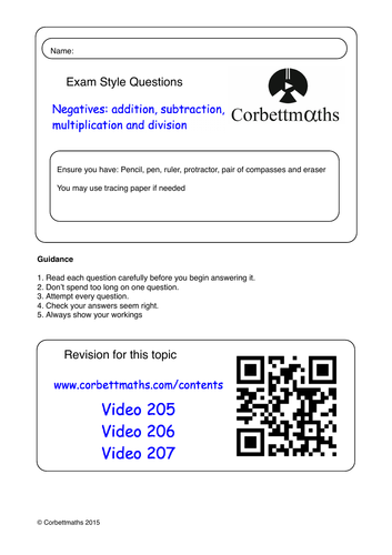 gcse-maths-negative-numbers-complete-revision-summary-teaching-resources