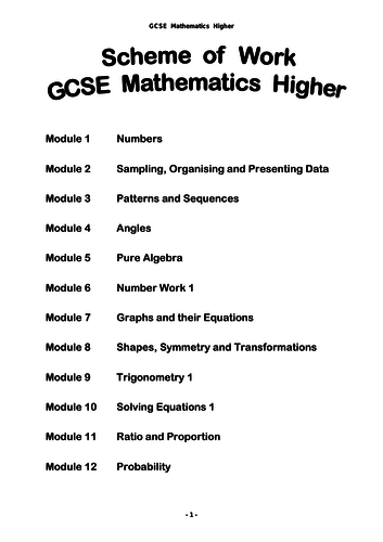 Mini-Mocks GCSE Mathematics Higher (Modules 1-13) | Teaching Resources