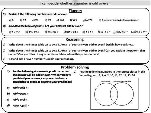 odd and even numbers-worksheets