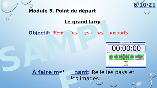 Studio AQA GCSE French Module 5 Point de départ- Le grand large ...