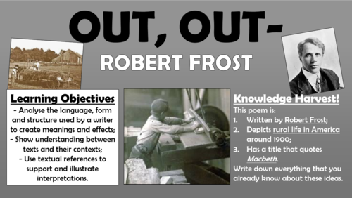 Out, Out- Robert Frost - Double Lesson!