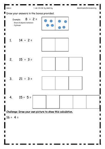 Division cards, practise & reasoning KS1 | Teaching Resources