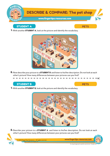 DESCRIBE & COMPARE: The Pet Shop